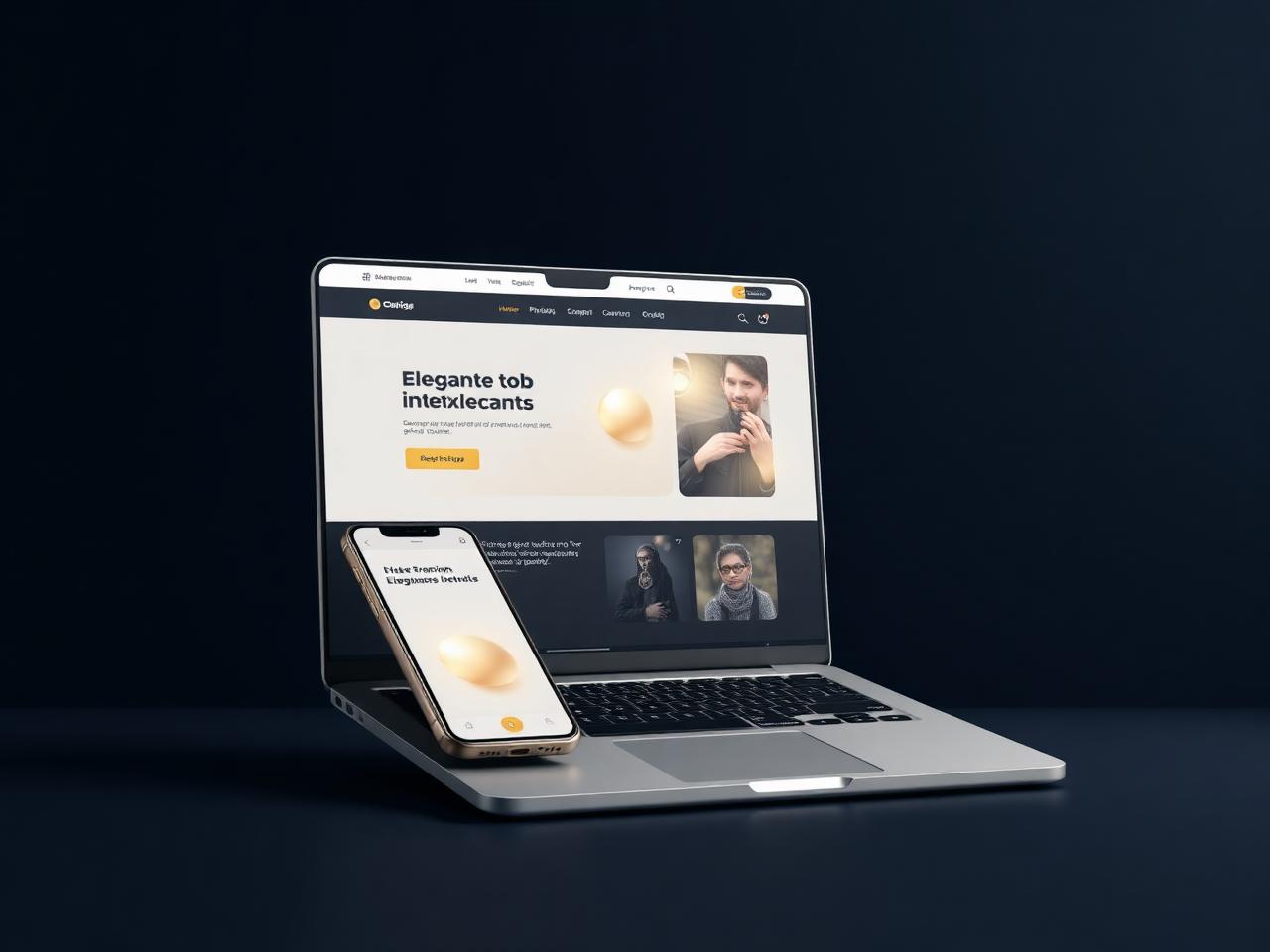 Premium website mockup preview
